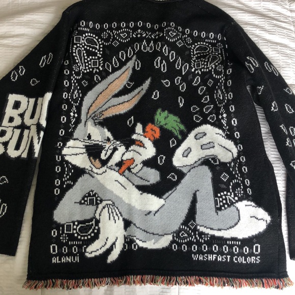 Alanui X Looney Tunes Bugs Bunny Bandana Cardigan - Picture 8 of 8